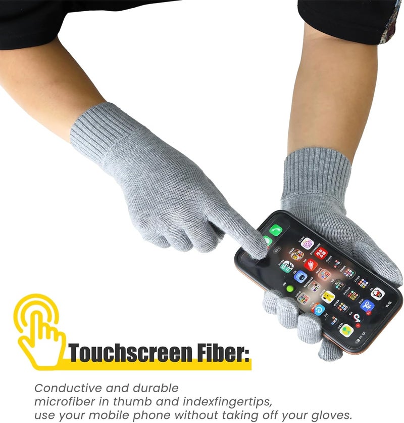 Wander Merino Wool Running Gloves for Winter Lightweight Touchscreen Thermal Knit Glove for Men&Women Upgraded - Image 2